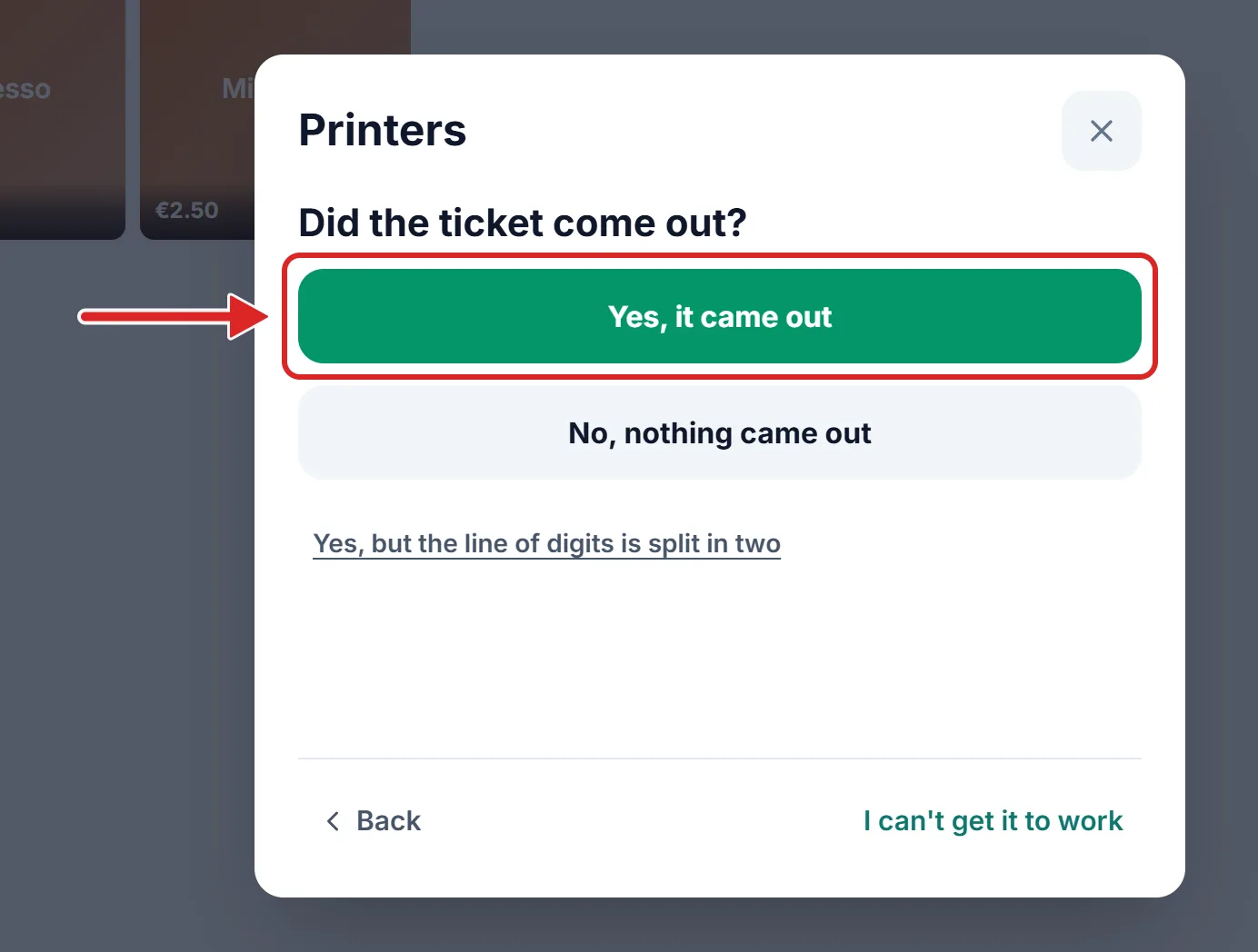 The question that matters: did the test ticket come out?